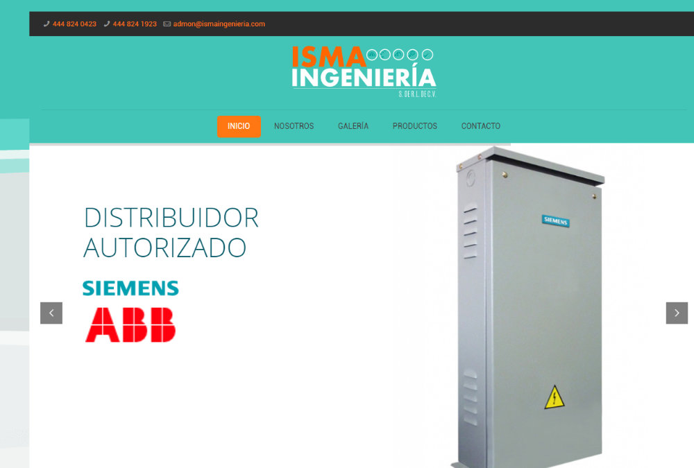 ISMA Ingeniería: Sitio Web